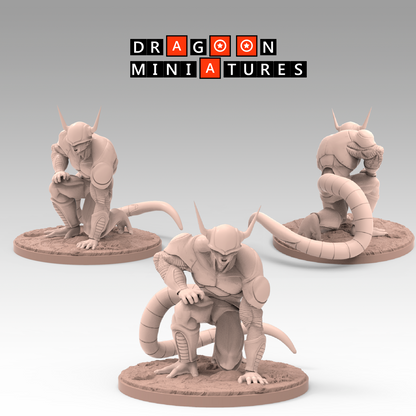 2023.02 Namek Saga 3: Resin 3D Printed Miniatures Set - Frieza Forms & Goku Transformations - Dragoon Miniatures