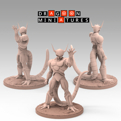 2023.02 Namek Saga 3: Resin 3D Printed Miniatures Set - Frieza Forms & Goku Transformations - Dragoon Miniatures