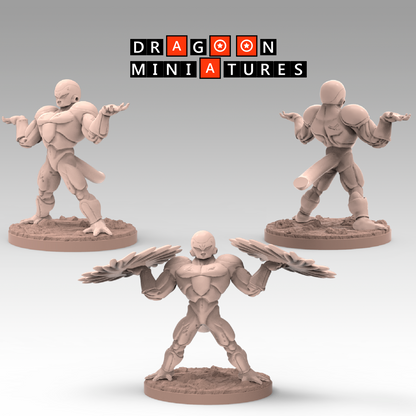 2023.02 Namek Saga 3: Resin 3D Printed Miniatures Set - Frieza Forms & Goku Transformations - Dragoon Miniatures