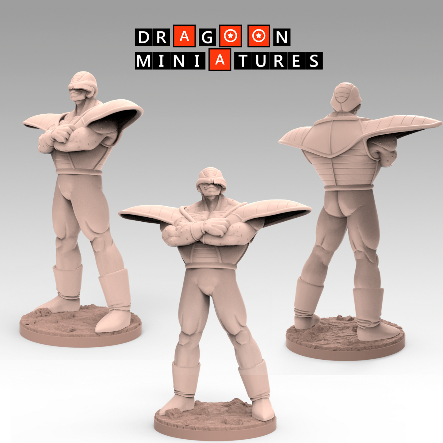 2022.11 Ginyu Force: Resin 3D Printed Miniatures Set - Burter, Captain Ginyu, Goku Ginyu, Guldo, Jeice, Recoome, Recoome Damaged - Dragoon Miniatures