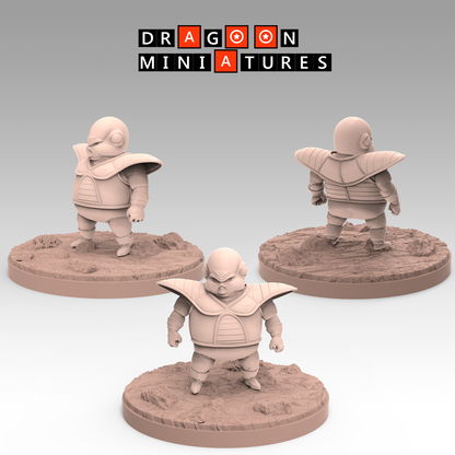 2022.11 Ginyu Force: Resin 3D Printed Miniatures Set - Burter, Captain Ginyu, Goku Ginyu, Guldo, Jeice, Recoome, Recoome Damaged - Dragoon Miniatures