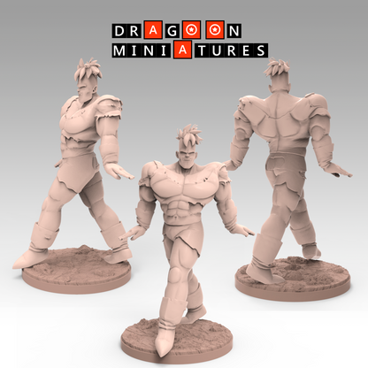 2022.11 Ginyu Force: Resin 3D Printed Miniatures Set - Burter, Captain Ginyu, Goku Ginyu, Guldo, Jeice, Recoome, Recoome Damaged - Dragoon Miniatures