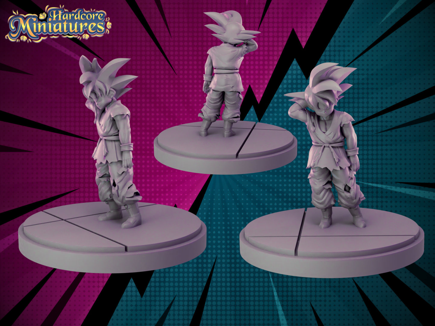 Hardcore Miniatures June 2023 Release: Bulma, Chi-Chi, Chiaotzu, Cloud, Deidara, GT Goku, Krillin, Launch, Naruto, Orange Suit Goku, Pakura, Perfect Cell, Saibamen, Saiyan Armor Goku, Sakura Haruno