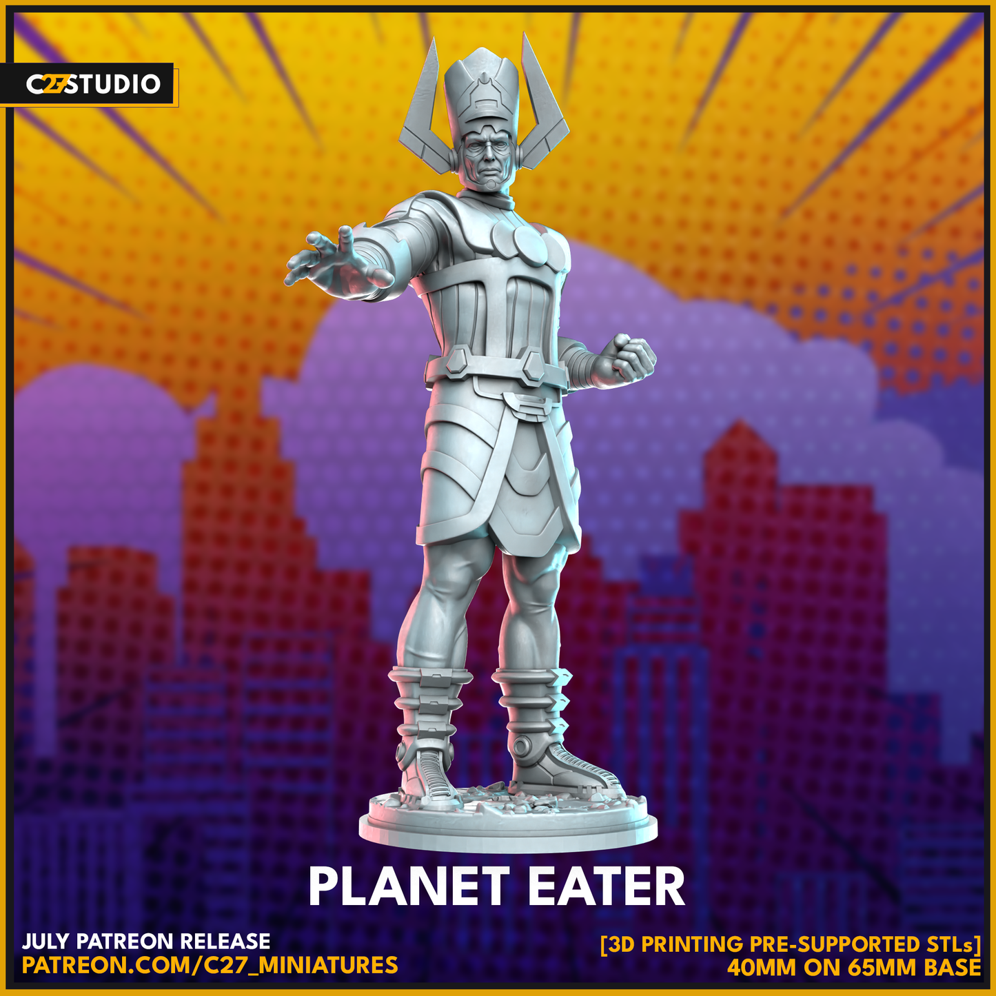 C27 Minis & Terrain July 2023 Release: Classic Falcon, Crystal, Galactus, Kingpin, Mohawk Storm, Mr Sinister, Shadowcat, Smasher, Spider-Man Noir, Vulture