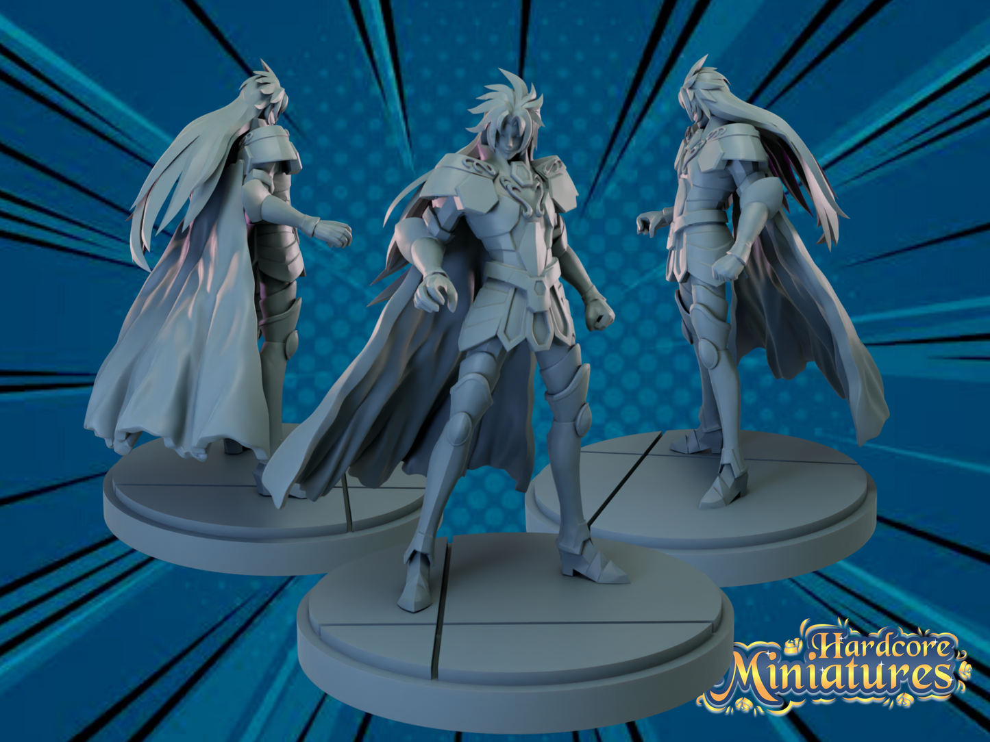 Hardcore Miniatures March 2023 Release: Aries Mū, Bonyu, Yuga Aoyama, Cygnus Hyoga, Dragon Shiryū, Gamma 1, Gamma 2, Gemini Saga, Camie Utsushimi, Mei Hatsume, North Kai, Real Steal, Red Riot, Sagittarius Aiolos, Saiyaman