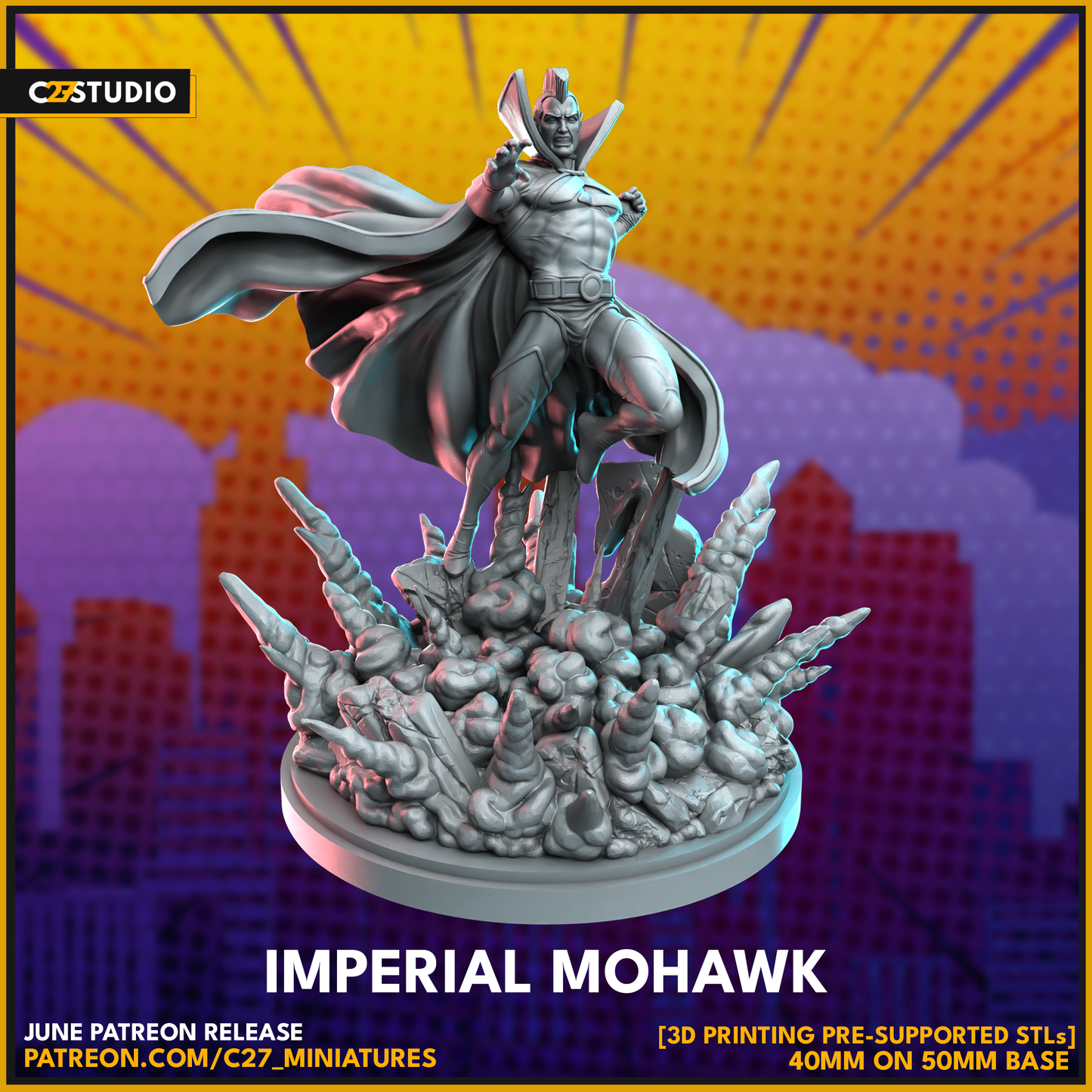 C27 Minis & Terrain June 2023 Release: Ant-Man (Classic), April O'Neal, Black Knight, Cloak, Gladiator, Gwenpool, Hulkbuster, Rachel Summers, Throg, Wolverine (Brown Suit)