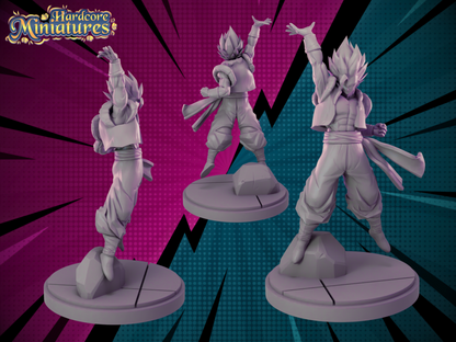 Hardcore Miniatures August 2023 Release: Bakugo, Black Goku, Broly, Cell Perfect, Denki, Endeavour, Gogeta, Izuku, King Piccolo, Krillin, Mirko, Nappa, Piccolo, Vegeta GT, Vegito