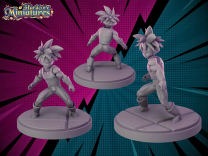 Hardcore Miniatures September 2023 Release: Android 15, Announcer, Baron Tamago, Blue Gorilla, Cooler, Gohan, Gohan Armor, Goku SS3, Hody, Jesus Burgess, Monkey, Muesli, Roshi, Trunks, Yadoya