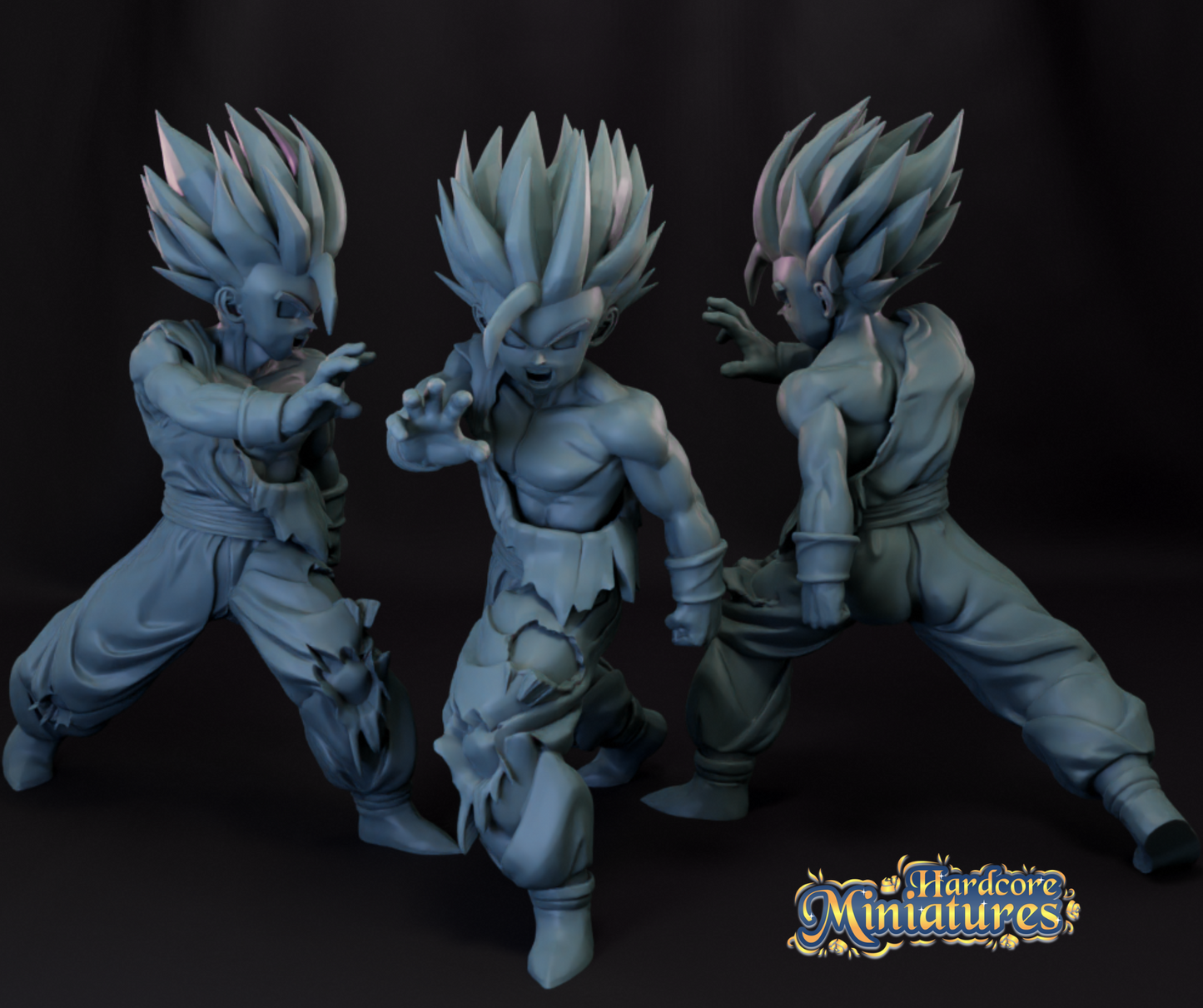 Hardcore Miniatures November 2022 Release: Ace, Android 17, Android 18, Beerus, Broly, Cell, Divine Gohan, Frieza, Gohan Cell, King Vegeta, Luffy, Midoriya, Syn Shenron