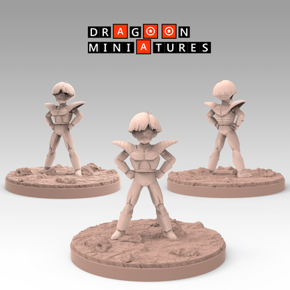 2022.10 Namek Saga Begins! Resin 3D Printed Miniatures Set - Appule, Bases, Bulma, Cui, Dodoria, Frieza, Gohan, Krillin, Super Zarbon, Vegeta, Zarbon - Dragoon Miniatures