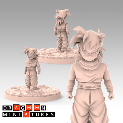 2022.07 Welcome Opening Pack: Resin 3D Printed Miniatures Set - Chiaotzu, Gohan, Goku, Krillin, Piccolo, Tien, Trunks, Vegeta, Yamcha - Dragoon Miniatures