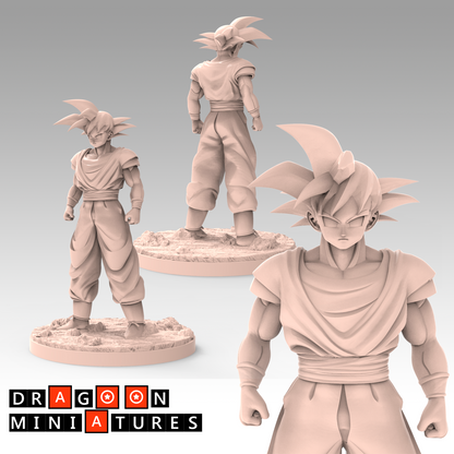 2022.07 Welcome Opening Pack: Resin 3D Printed Miniatures Set - Chiaotzu, Gohan, Goku, Krillin, Piccolo, Tien, Trunks, Vegeta, Yamcha - Dragoon Miniatures