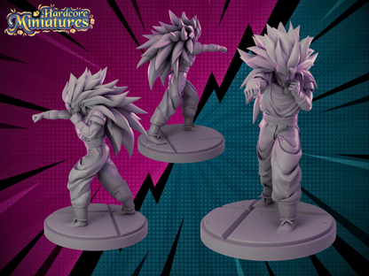 Hardcore Miniatures September 2023 Release: Android 15, Announcer, Baron Tamago, Blue Gorilla, Cooler, Gohan, Gohan Armor, Goku SS3, Hody, Jesus Burgess, Monkey, Muesli, Roshi, Trunks, Yadoya