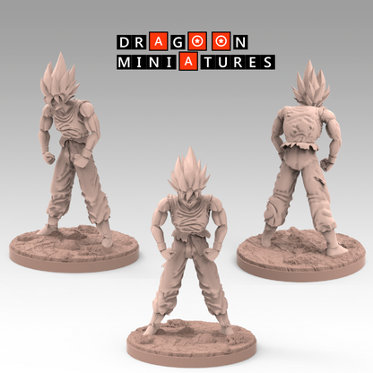 2023.02 Namek Saga 3: Resin 3D Printed Miniatures Set - Frieza Forms & Goku Transformations - Dragoon Miniatures