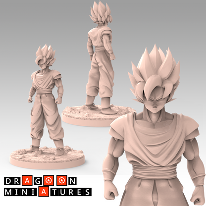 2022.07 Welcome Opening Pack: Resin 3D Printed Miniatures Set - Chiaotzu, Gohan, Goku, Krillin, Piccolo, Tien, Trunks, Vegeta, Yamcha - Dragoon Miniatures