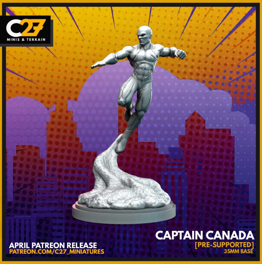 C27 Minis & Terrain April 2022 Release: Arcade, Domino, Electro, Guardian, Honey Badger and Jonathan, Hydra Goons, Kraven, Lady Bullseye, Multiple Man, Peter Parker Dance, Spider-Man 2099, The Thing