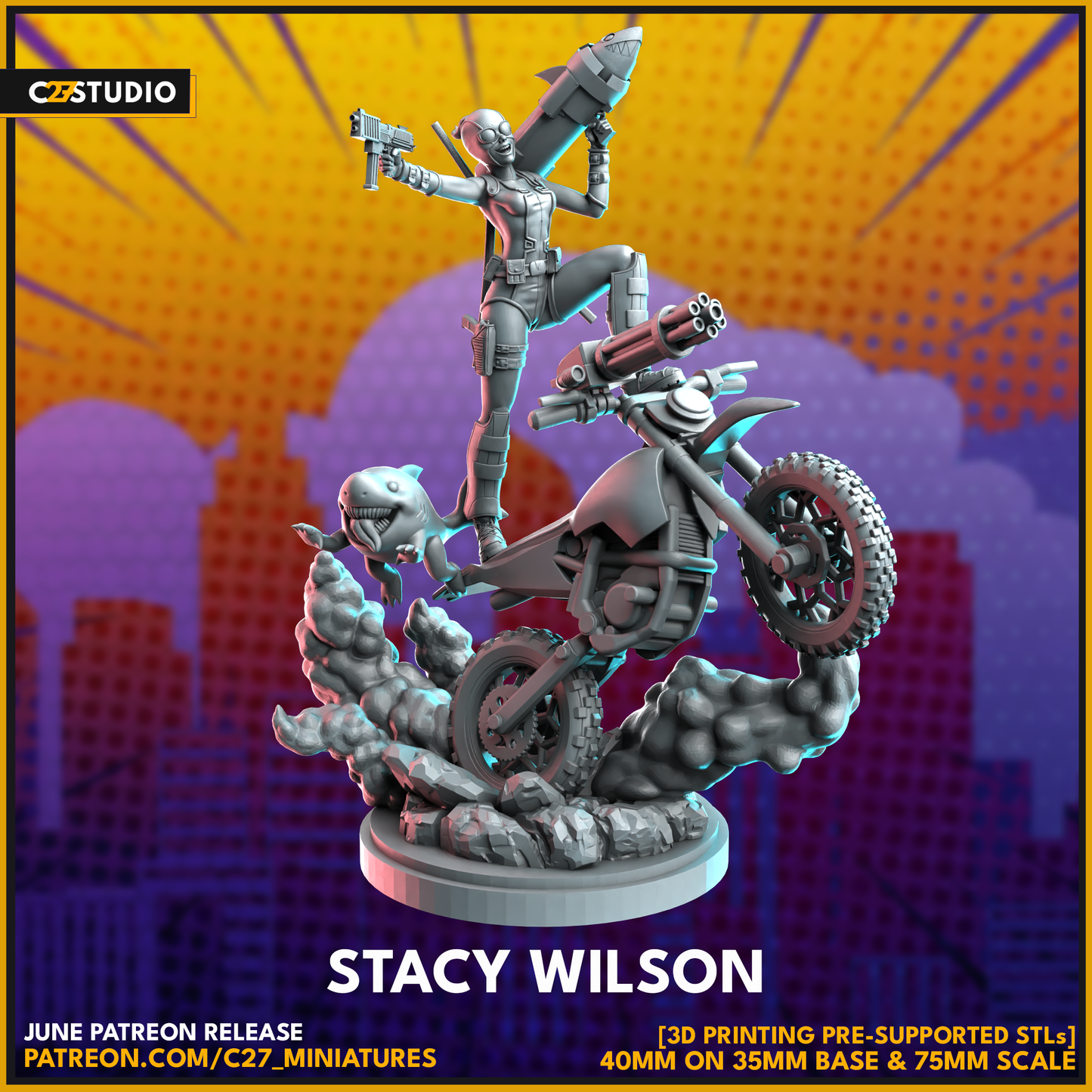 C27 Minis & Terrain June 2023 Release: Ant-Man (Classic), April O'Neal, Black Knight, Cloak, Gladiator, Gwenpool, Hulkbuster, Rachel Summers, Throg, Wolverine (Brown Suit)