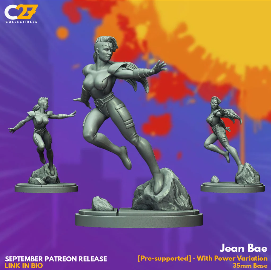 C27 Minis & Terrain September 2021 Release: Legendary X-Men Collection – Beast, Colossus, Jean Grey, Juggernaut, Morph, Professor X, Psylocke