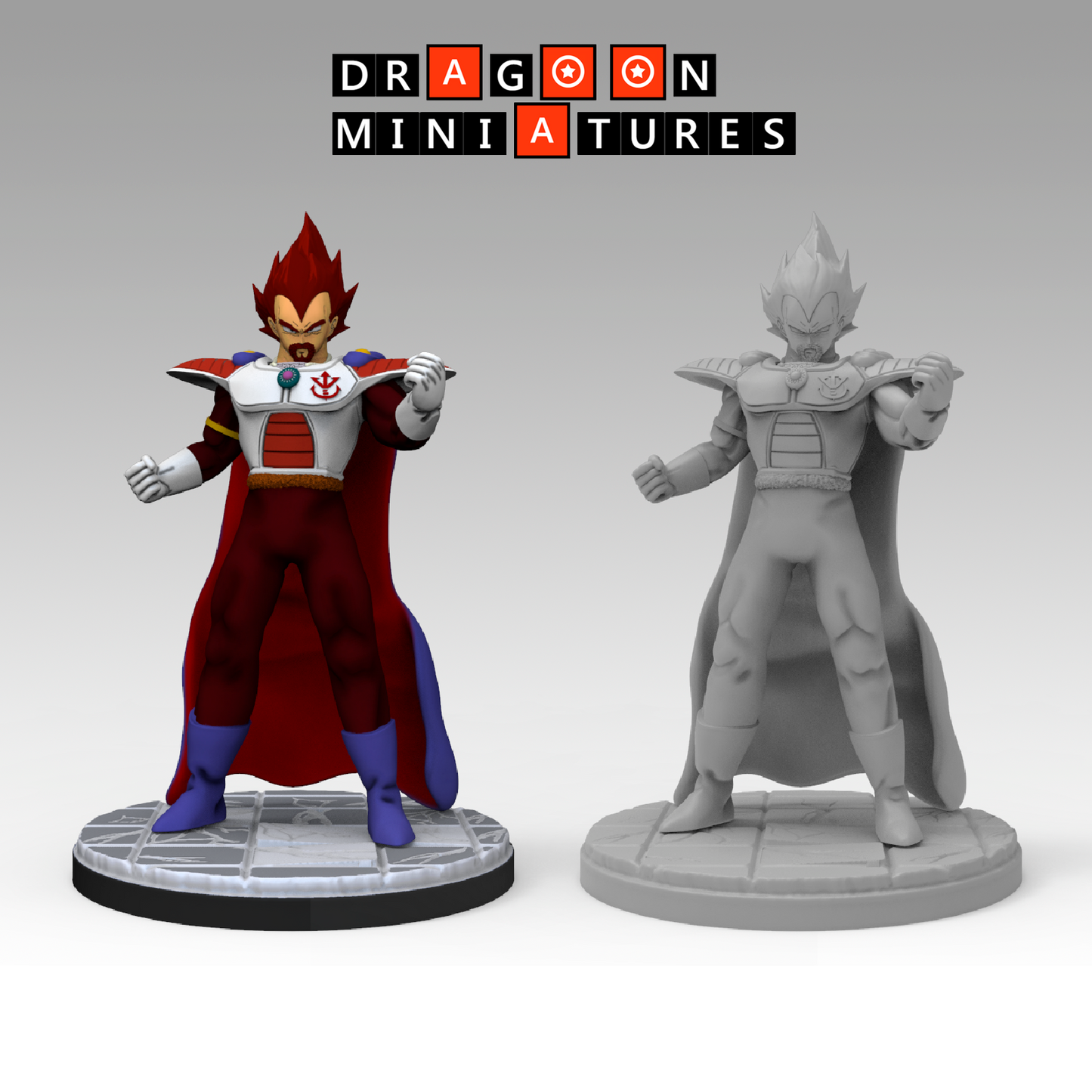 2023.10 Broly's Sagas: Resin 3D Printed Miniatures Set - Bio Broly, Broly Base, Broly Legendary, Broly Restricted, Broly Super Saiyan, King Vegeta, Paragus - Dragoon Miniatures