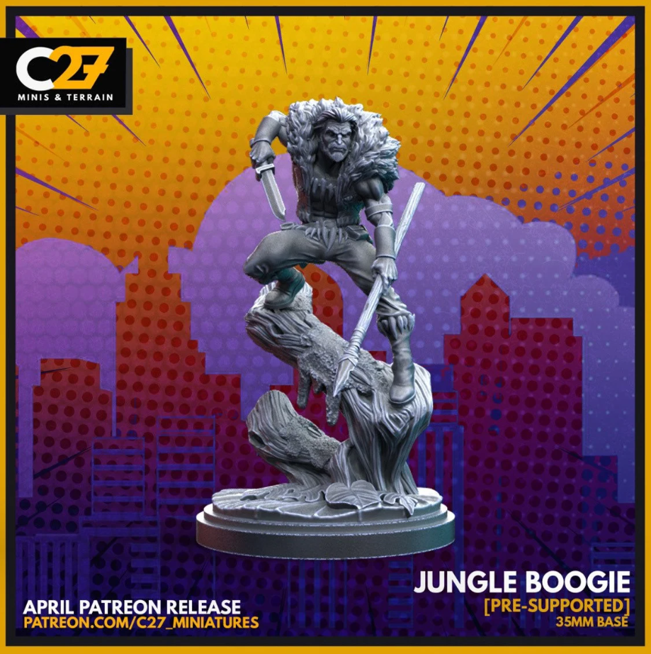 C27 Minis & Terrain April 2022 Release: Arcade, Domino, Electro, Guardian, Honey Badger and Jonathan, Hydra Goons, Kraven, Lady Bullseye, Multiple Man, Peter Parker Dance, Spider-Man 2099, The Thing