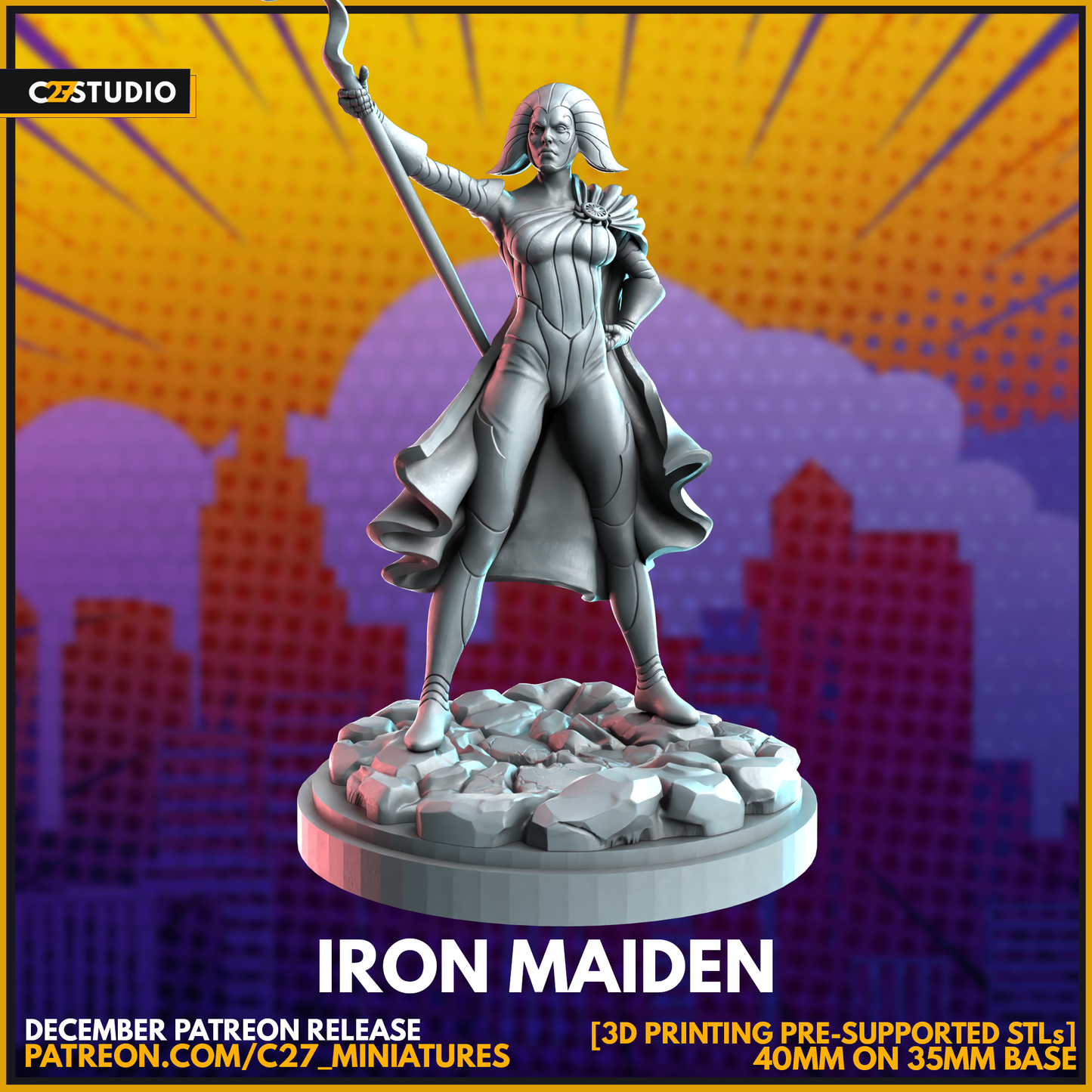 C27 Minis & Terrain December 2023 Release: Baron Zemo, Klaus, Leonardo, Lockjaw, Marvel Girl, Rogue, Spectrum, Ultron, X23