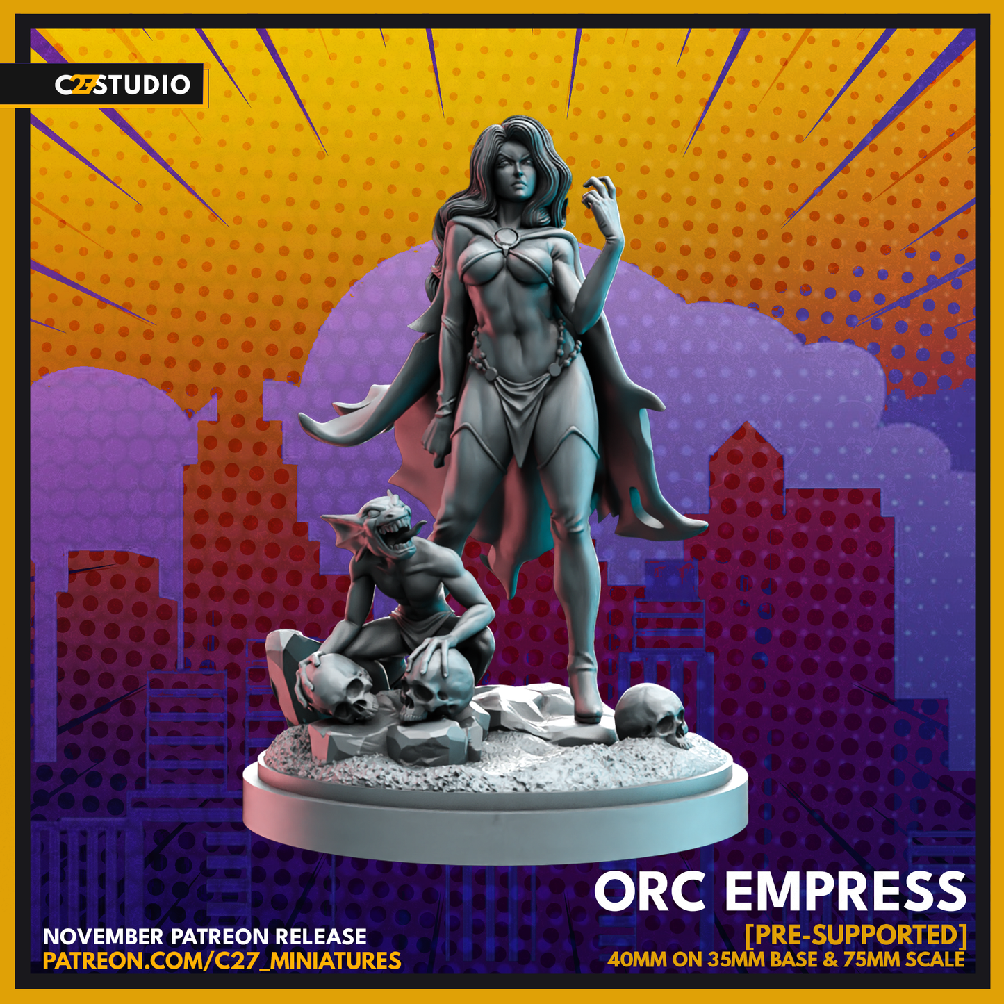 C27 Minis & Terrain November 2022 Release: Abomination, Beta Ray Bill, Elsa Bloodstone, Kang, Madelyn Pryor, Moonstar, Piledriver, Shang Chi, The Box, The Deep