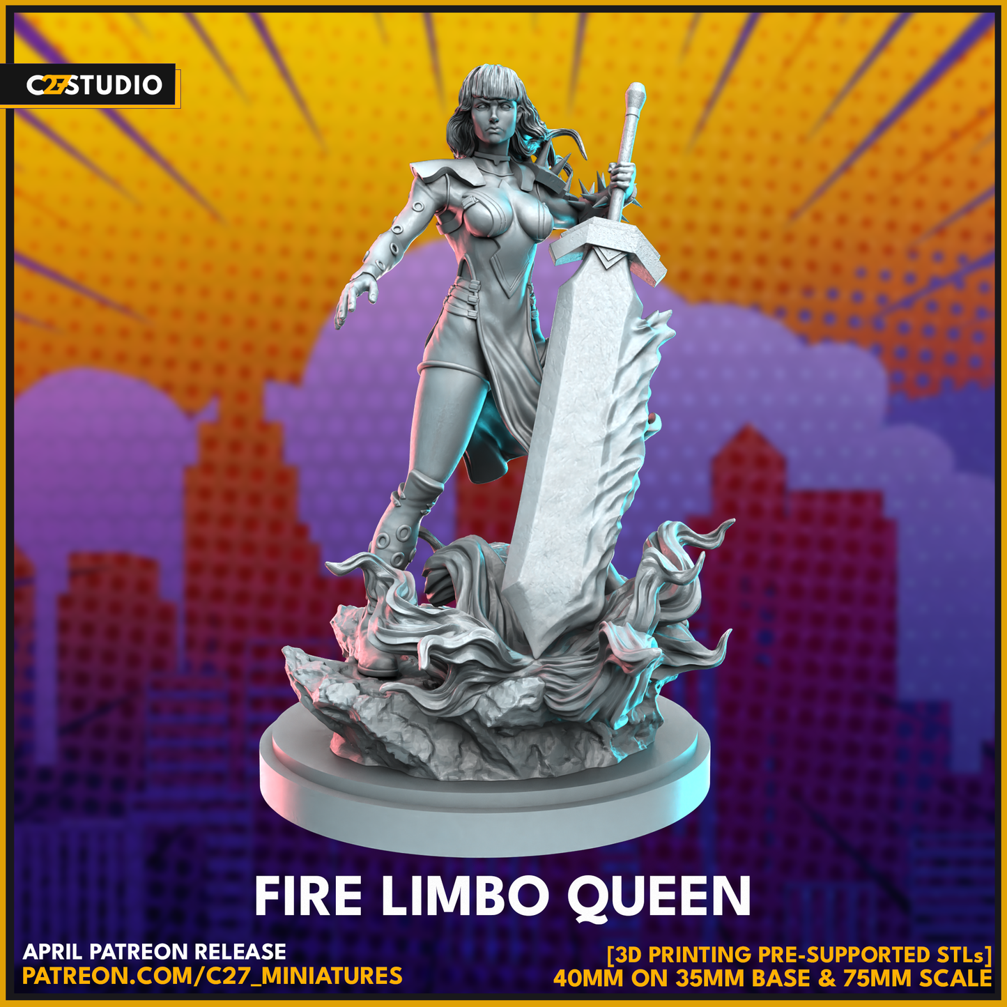 C27 Minis & Terrain April 2023 Release: Blue Marvel, Clea, Hogun, John Constantine, Kitty Pryde, Knull, M'Baku, Magik, Meggan, Nick Fury Sr., Robin, Shanna