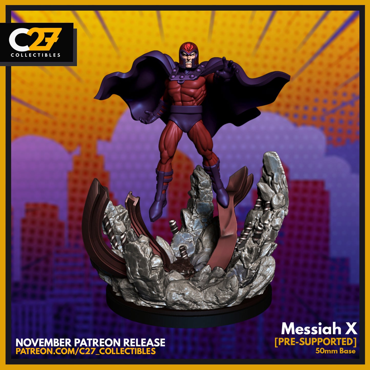 C27 Minis & Terrain November 2021 Release: Villains and Heroes Collection – Avalanche, Banshee, Blob, Emma Frost, Ice Man, Magneto, Pyro