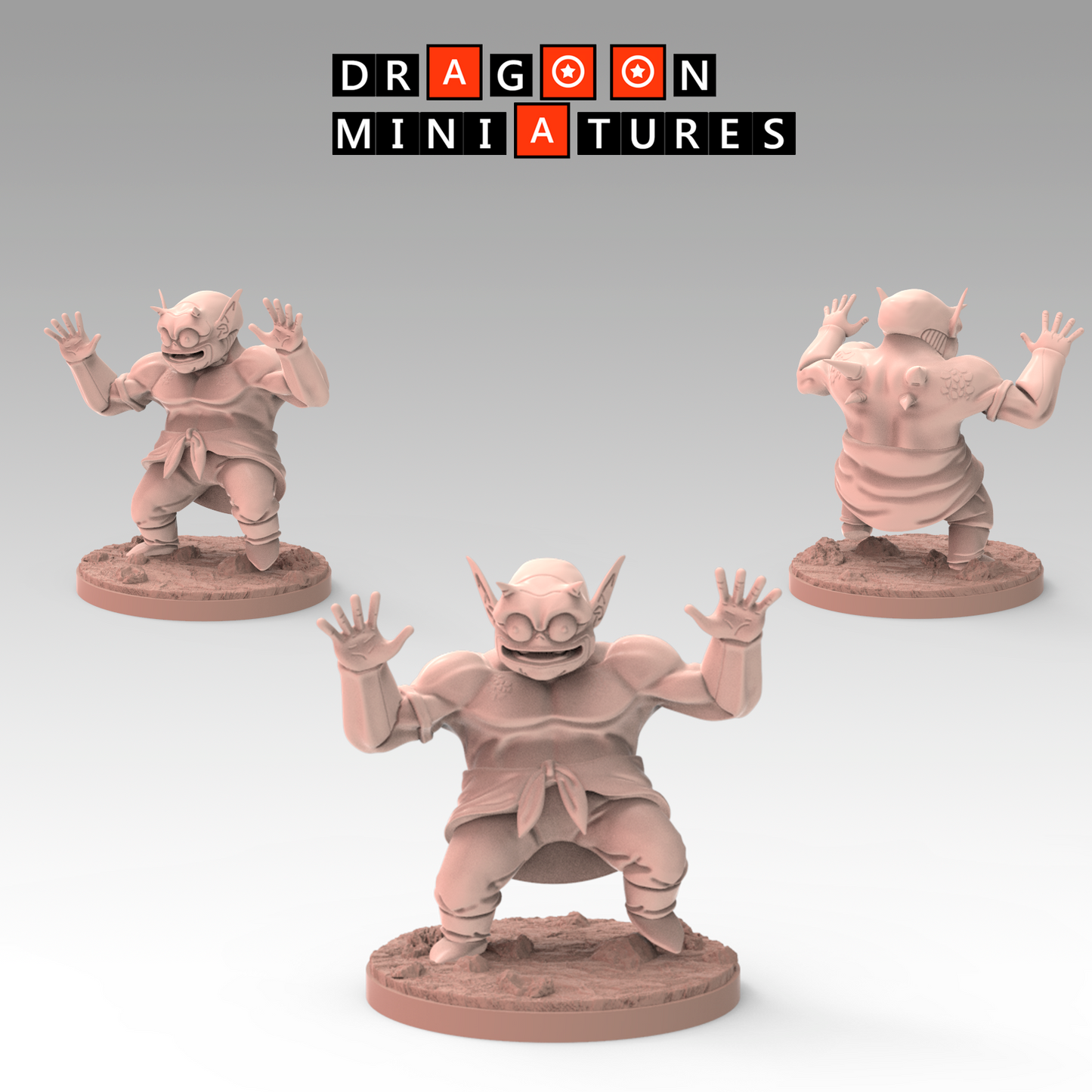 2023.01 Slug's Demon Clan: Resin 3D Printed Miniatures Set - Angila, Commander Zeeun, Giant Slug, Medamatcha, Pseudo Super Saiyan, Slug, Wings - Dragoon Miniatures