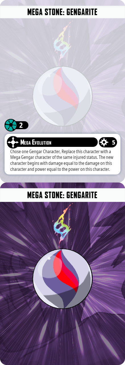 Gastly | Gengar | Haunter | Mega Gengar | Poke Crisis Miniatures