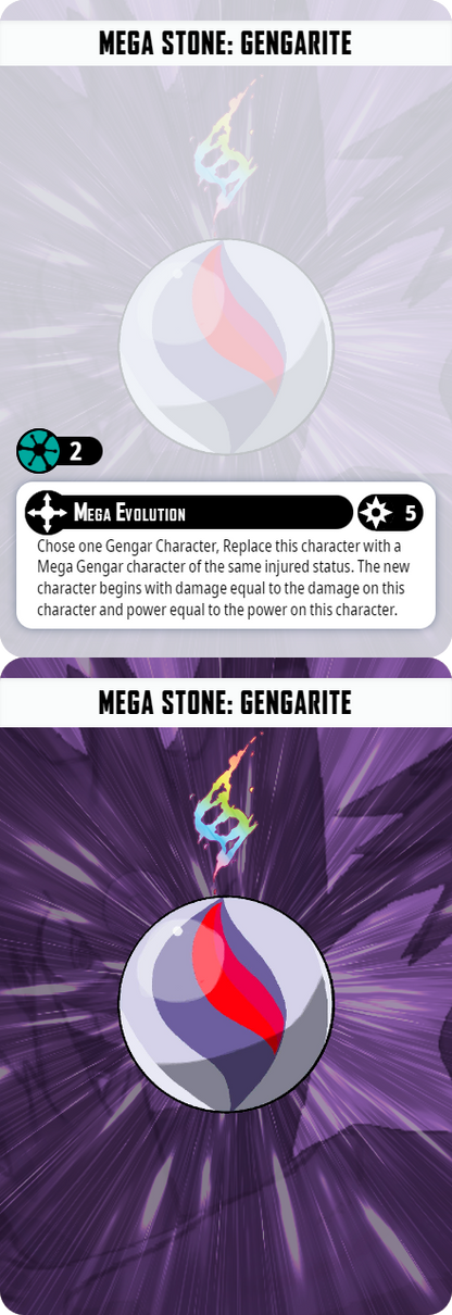 Gastly | Gengar | Haunter | Mega Gengar | Poke Crisis Miniatures