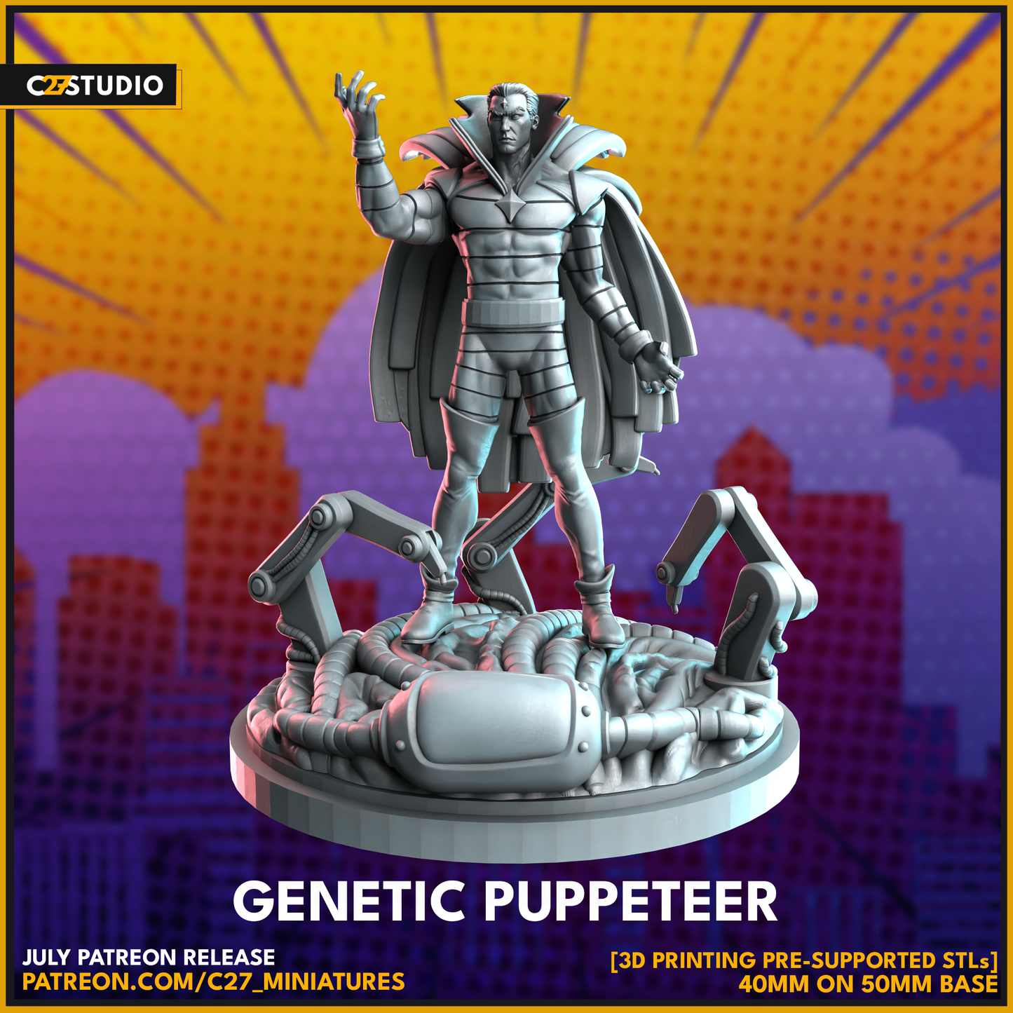 C27 Minis & Terrain July 2023 Release: Classic Falcon, Crystal, Galactus, Kingpin, Mohawk Storm, Mr Sinister, Shadowcat, Smasher, Spider-Man Noir, Vulture