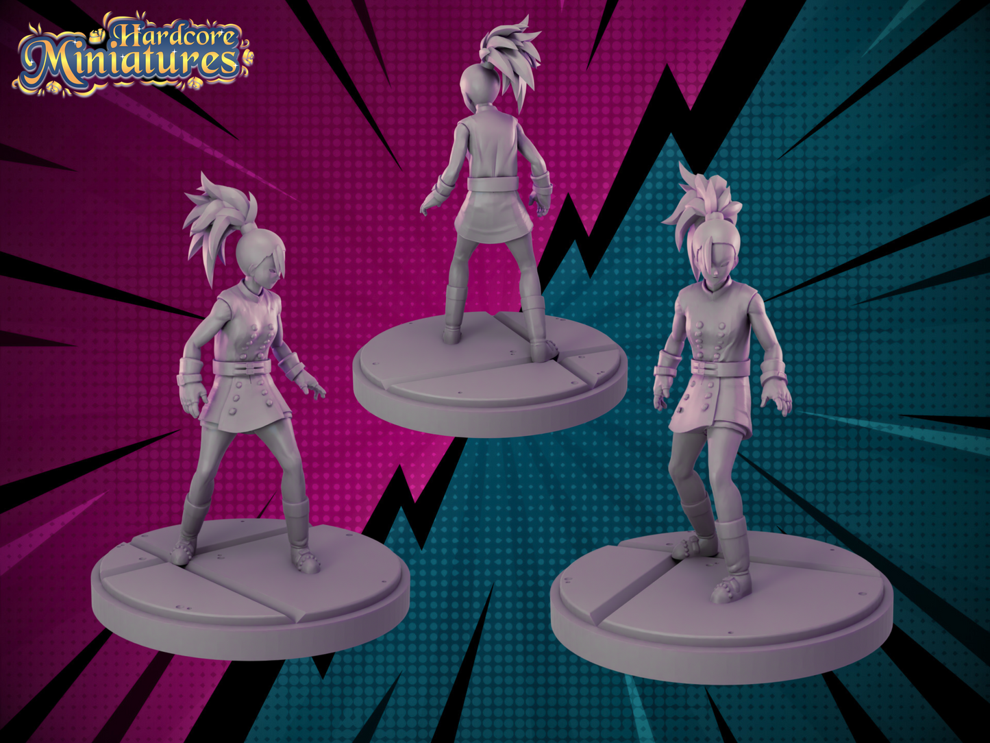 Hardcore Miniatures September 2023 Release: Android 15, Announcer, Baron Tamago, Blue Gorilla, Cooler, Gohan, Gohan Armor, Goku SS3, Hody, Jesus Burgess, Monkey, Muesli, Roshi, Trunks, Yadoya