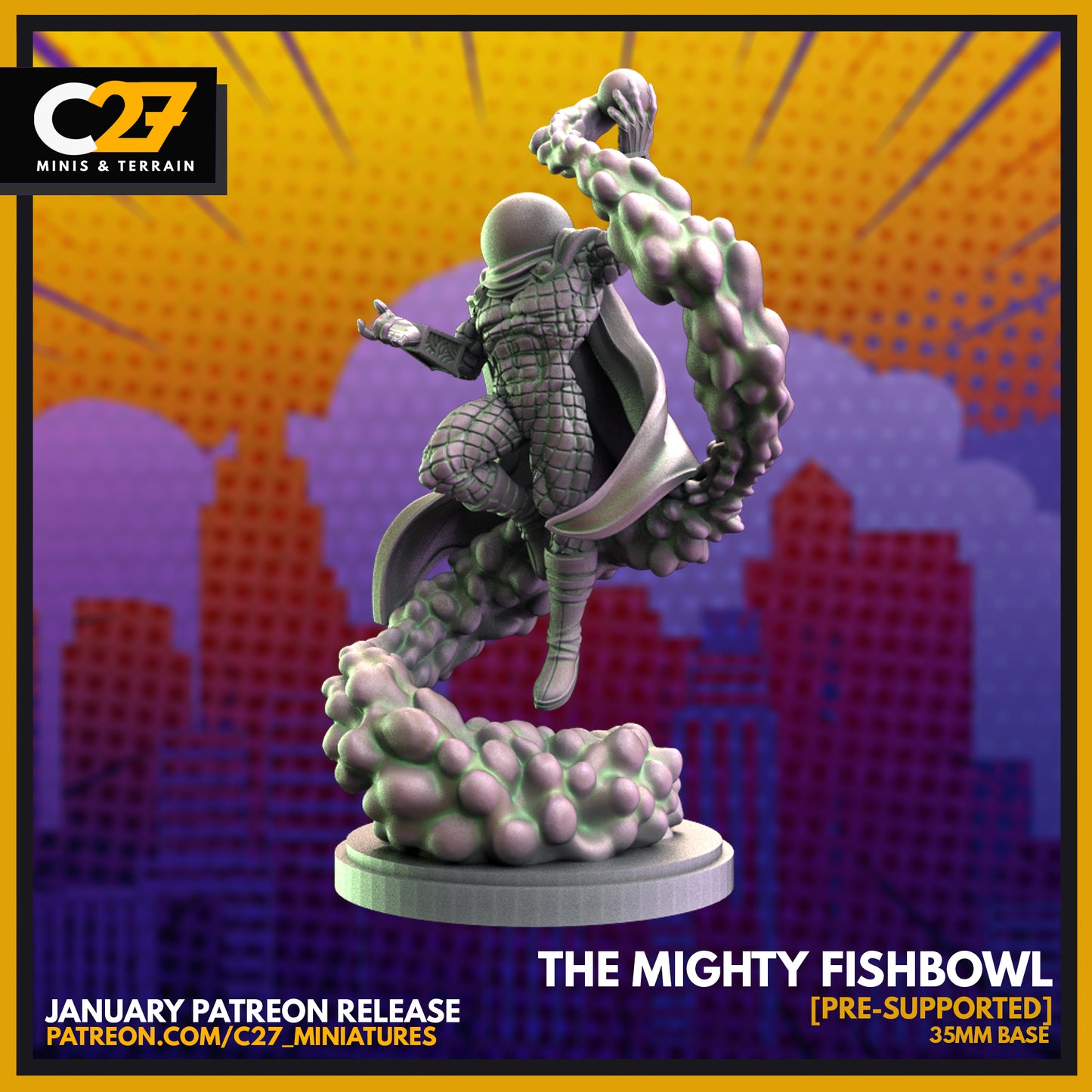 C27 Minis &Terrain January 2022 Release: Chameleon, Deadpool, Fantomex, Havok, Magik, Morbius, Mysterio, Prowler, Sasquatch, Scorpion, Toad