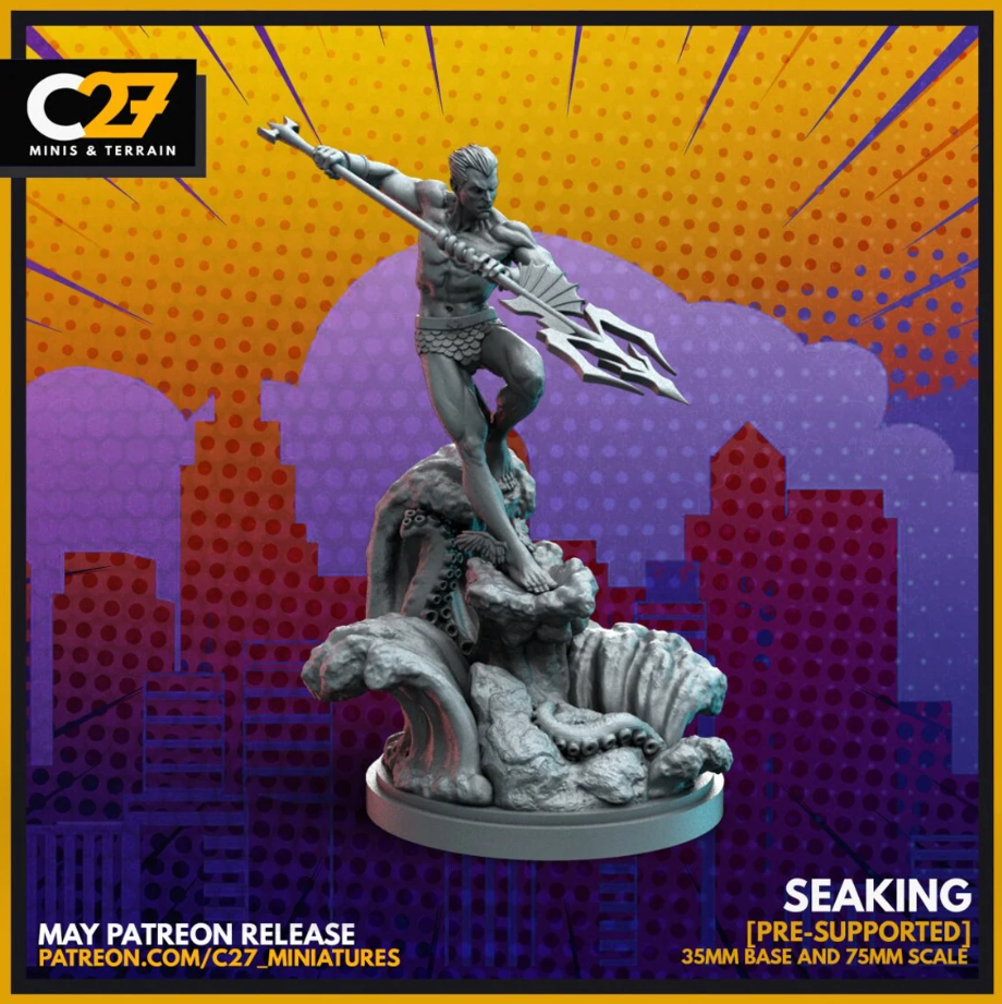 C27 Minis & Terrain May 2022 Release: Black Bolt, Blink, Boom-Boom, Cosmo, Domino (Deadpool 2), Jessica Jones, Mister Fantastic, Namor, Sauron, Snowbird, Star Lord, Taskmaster, Thor - Jane Foster, Venom