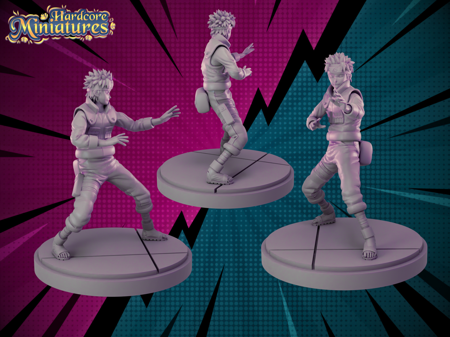 Hardcore Miniatures June 2023 Release: Bulma, Chi-Chi, Chiaotzu, Cloud, Deidara, GT Goku, Krillin, Launch, Naruto, Orange Suit Goku, Pakura, Perfect Cell, Saibamen, Saiyan Armor Goku, Sakura Haruno