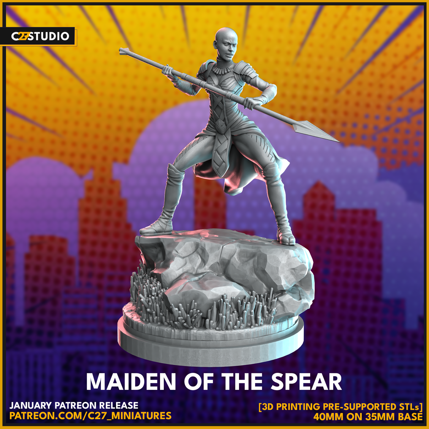 C27 Minis & Terrain January 2024 Release: Ultimate Marvel Collection – Armor, Cyclops, Jennika, Julia Carpenter, Ms Marvel, Nico Minoru, Okoye, Professor X, Songbird, Spawn, Titan, Titania