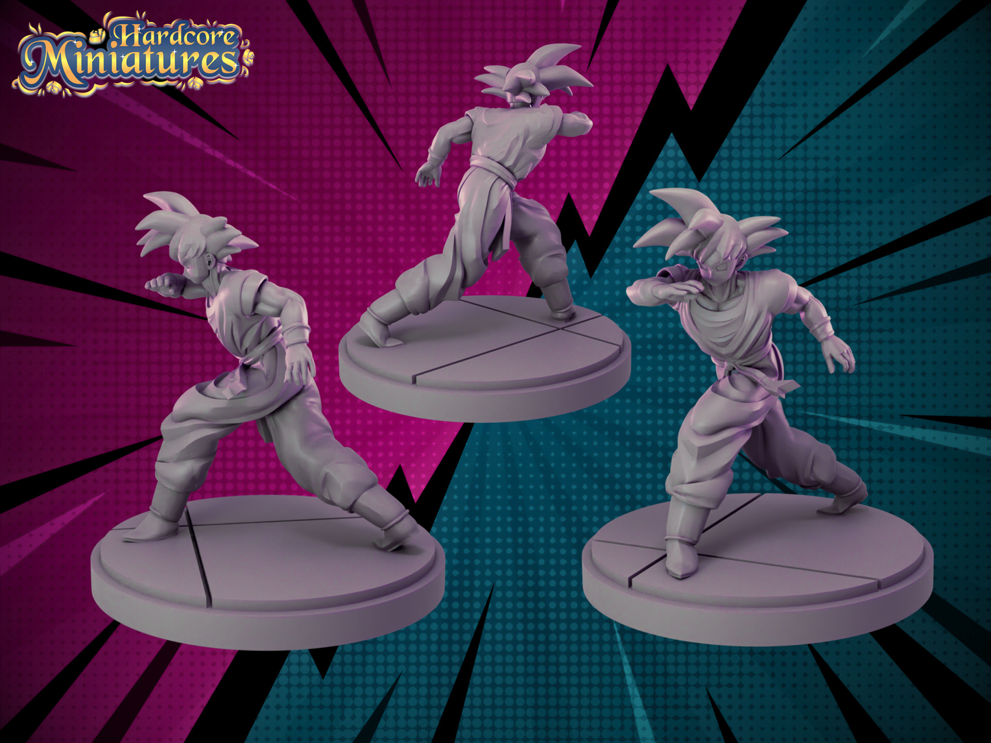 Hardcore Miniatures June 2023 Release: Bulma, Chi-Chi, Chiaotzu, Cloud, Deidara, GT Goku, Krillin, Launch, Naruto, Orange Suit Goku, Pakura, Perfect Cell, Saibamen, Saiyan Armor Goku, Sakura Haruno