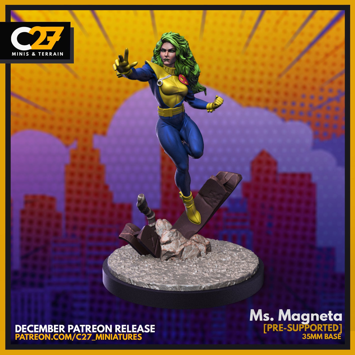 C27 Minis & Terrain December 2021 Release: Legendary Marvel Collection – Black Cat, Dark Phoenix, Dazzler, Doctor Octopus, Polaris, Quicksilver, Rhino, Sabertooth, Shocker, Spider-Man