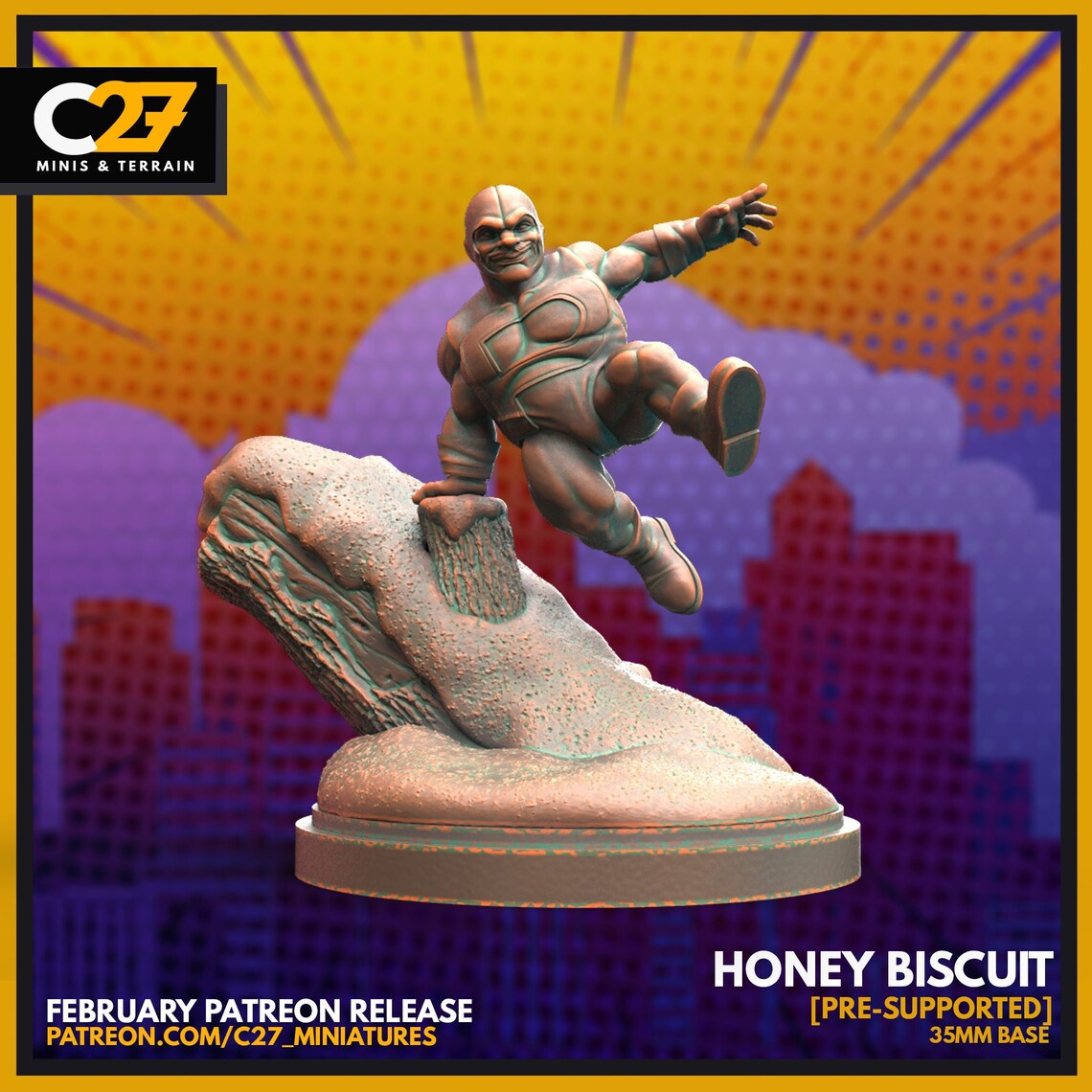 C27 Minis & Terrain February 2022 Release: AIM Goons, Blade, Cable, Penny Parker and SPIIder, Puck, Sandman, Scarlet Spider, Scarlet Witch (Crimson Sorceress), Scarlet Witch (Scarlet Sitcom), Spiral, Strong Guy, Vulture