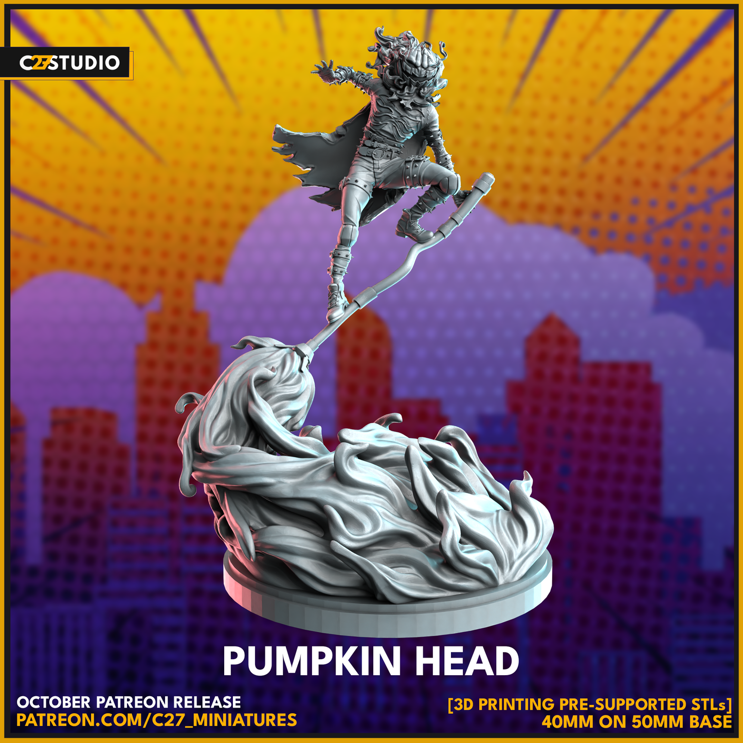 C27 Minis & Terrain October 2023 Release: Alien Bug, B.L. Zebub, Big Red (Hellboy), Chomp Chomp, Limbo Queen (New Mutants), Monochrome Spider, Pizza Lover, Pumpkinhead, Shedevil, Team Jacob, The Observer, Woman Without Fear