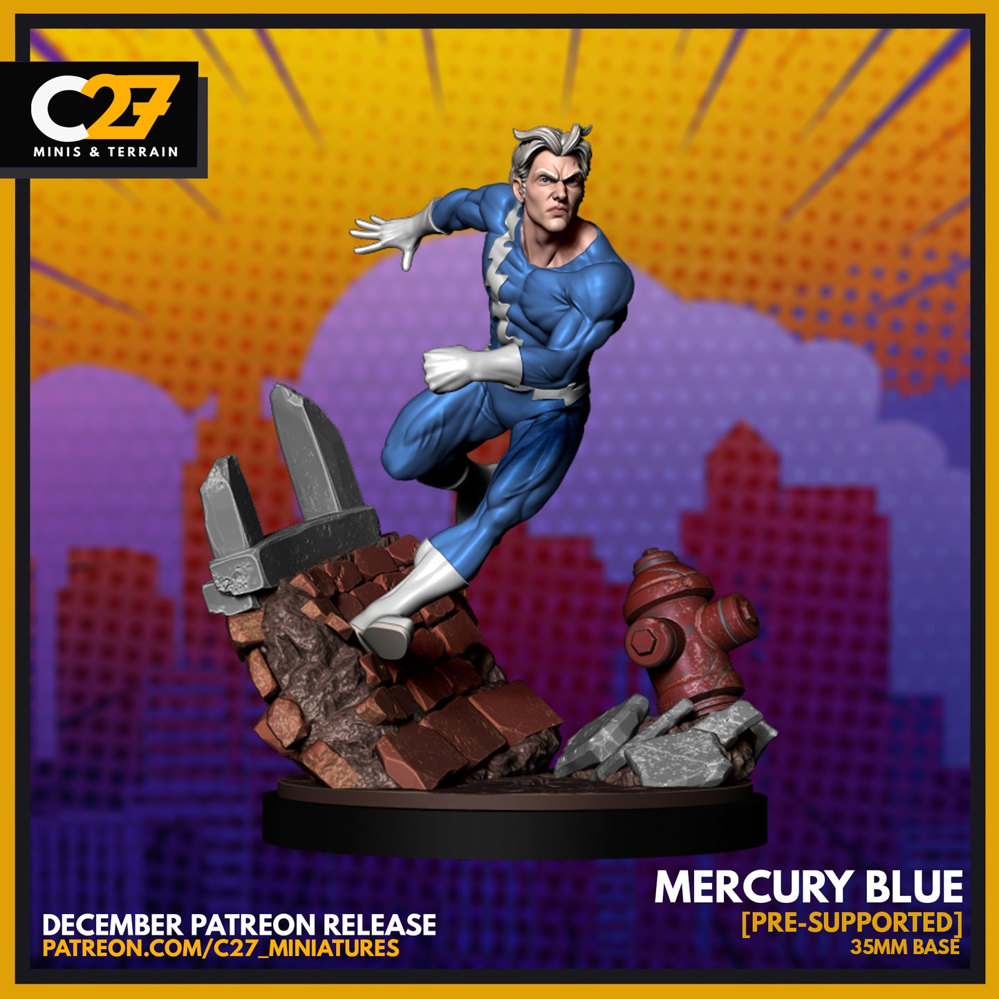 C27 Minis & Terrain December 2021 Release: Legendary Marvel Collection – Black Cat, Dark Phoenix, Dazzler, Doctor Octopus, Polaris, Quicksilver, Rhino, Sabertooth, Shocker, Spider-Man