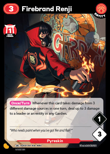 Firebrand Renji | Booster | UC | Normal | #AZK01-061