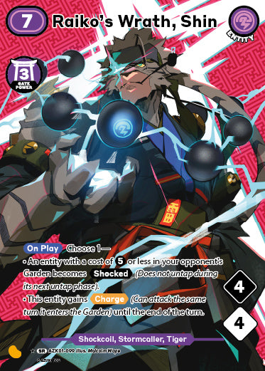 Raiko's Wrath, Shin | Booster | SR ★ | Normal | #AZK01-100