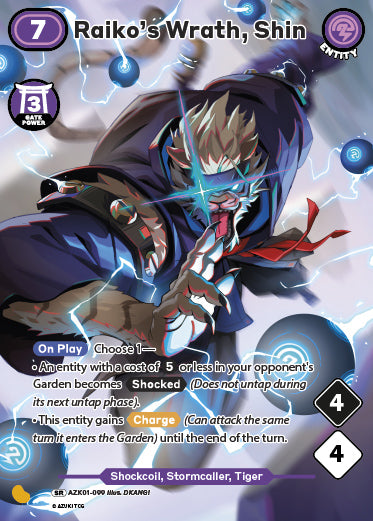 Raiko's Wrath, Shin | Booster | SR | Normal | #AZK01-099