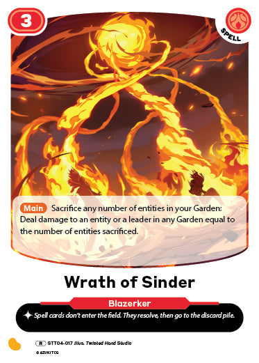 Wrath of Sinder | Starter Deck 4 | R | Normal | #STT04-17
