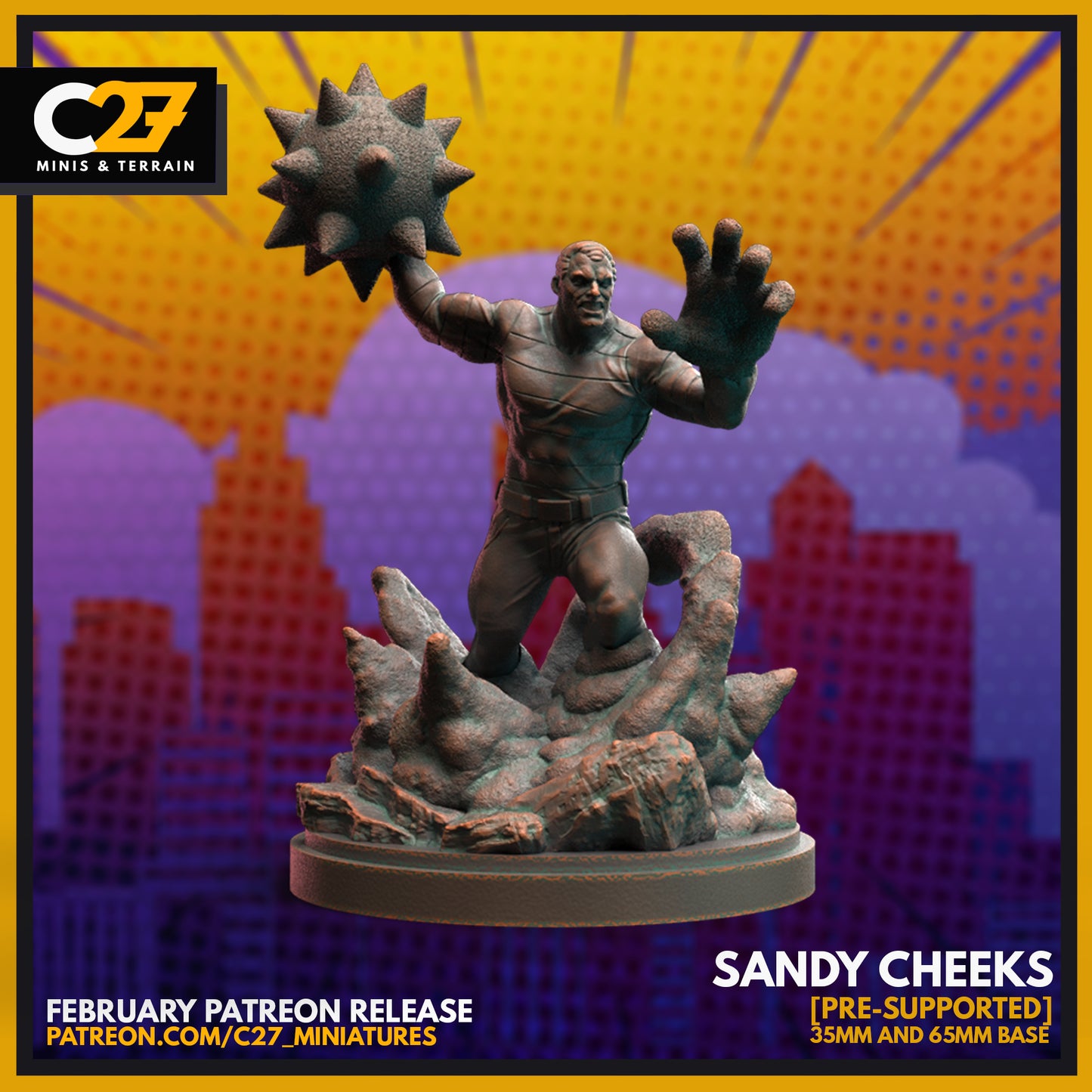 C27 Minis & Terrain February 2022 Release: AIM Goons, Blade, Cable, Penny Parker and SPIIder, Puck, Sandman, Scarlet Spider, Scarlet Witch (Crimson Sorceress), Scarlet Witch (Scarlet Sitcom), Spiral, Strong Guy, Vulture