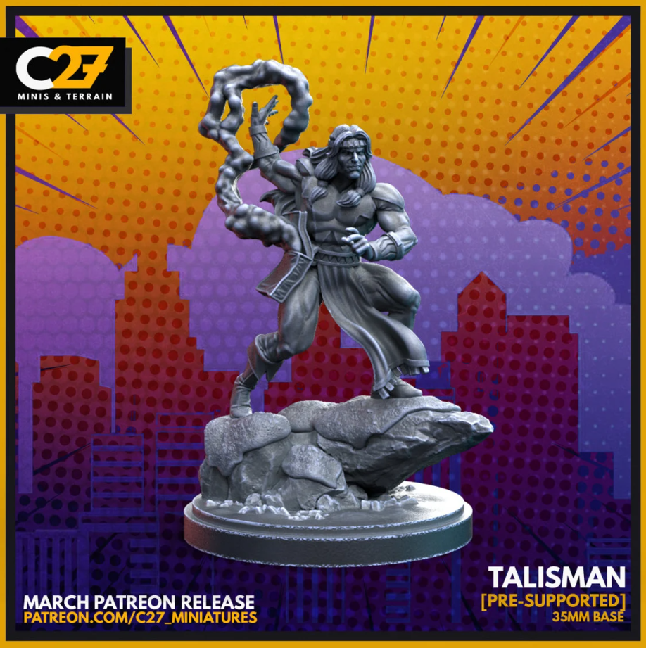 C27 Minis & Terrain March 2022 Release: Doctor Doom, Hobgoblin, Mister Knight, Moon Knight, Nova, Shaman, She Hulk, Skrull Goons, Spider-Man - Miles Morales, Super Skrull, Warpath, Wolfsbane, X-23