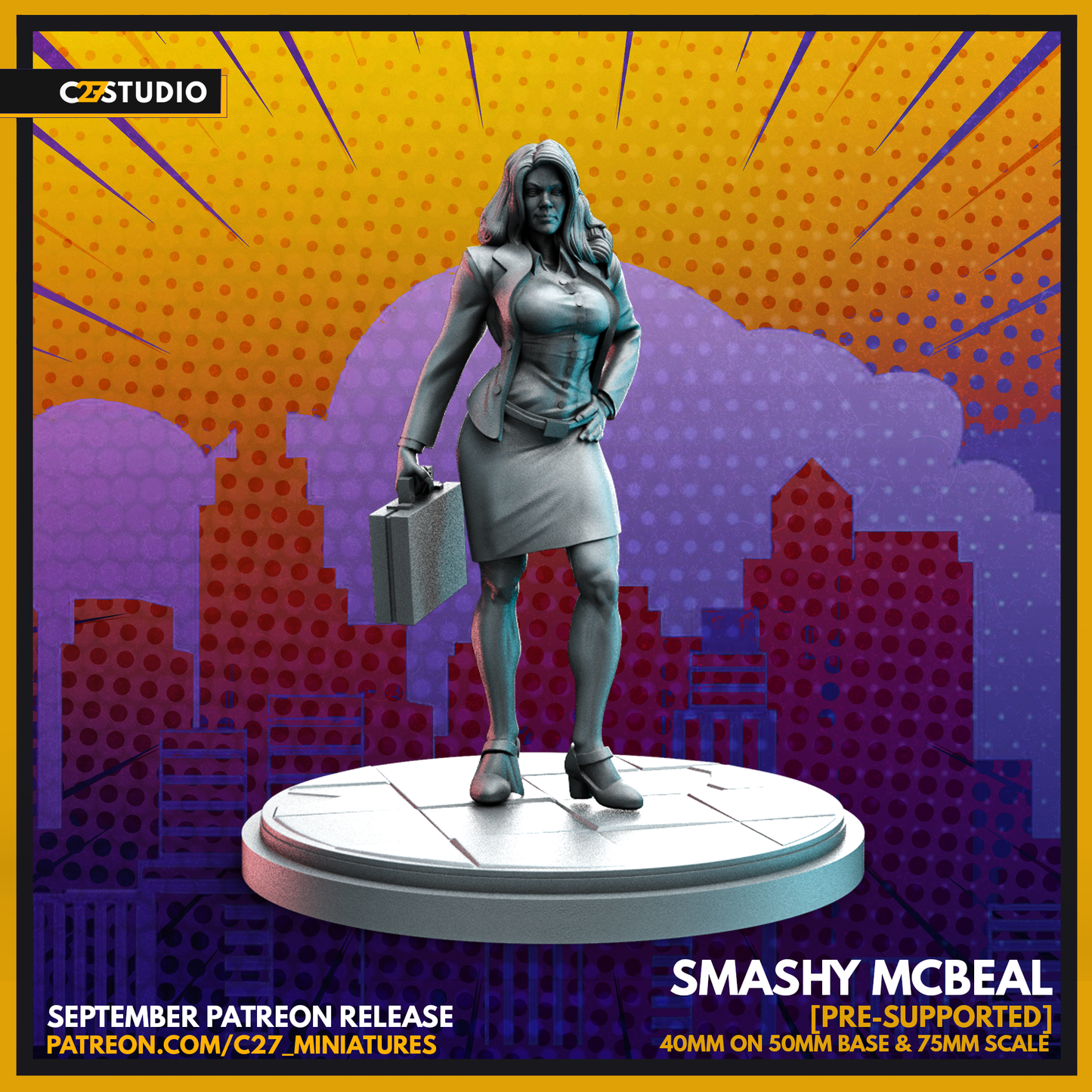 C27 Minis & Terrain September 2022 Release: Banshee, Black Noir, Iron Fist, Lady Deathstrike, Rocket Racoon, Sentinel, She Hulk, Shuma Gorath, Silver Samurai, Thor, Vindicator