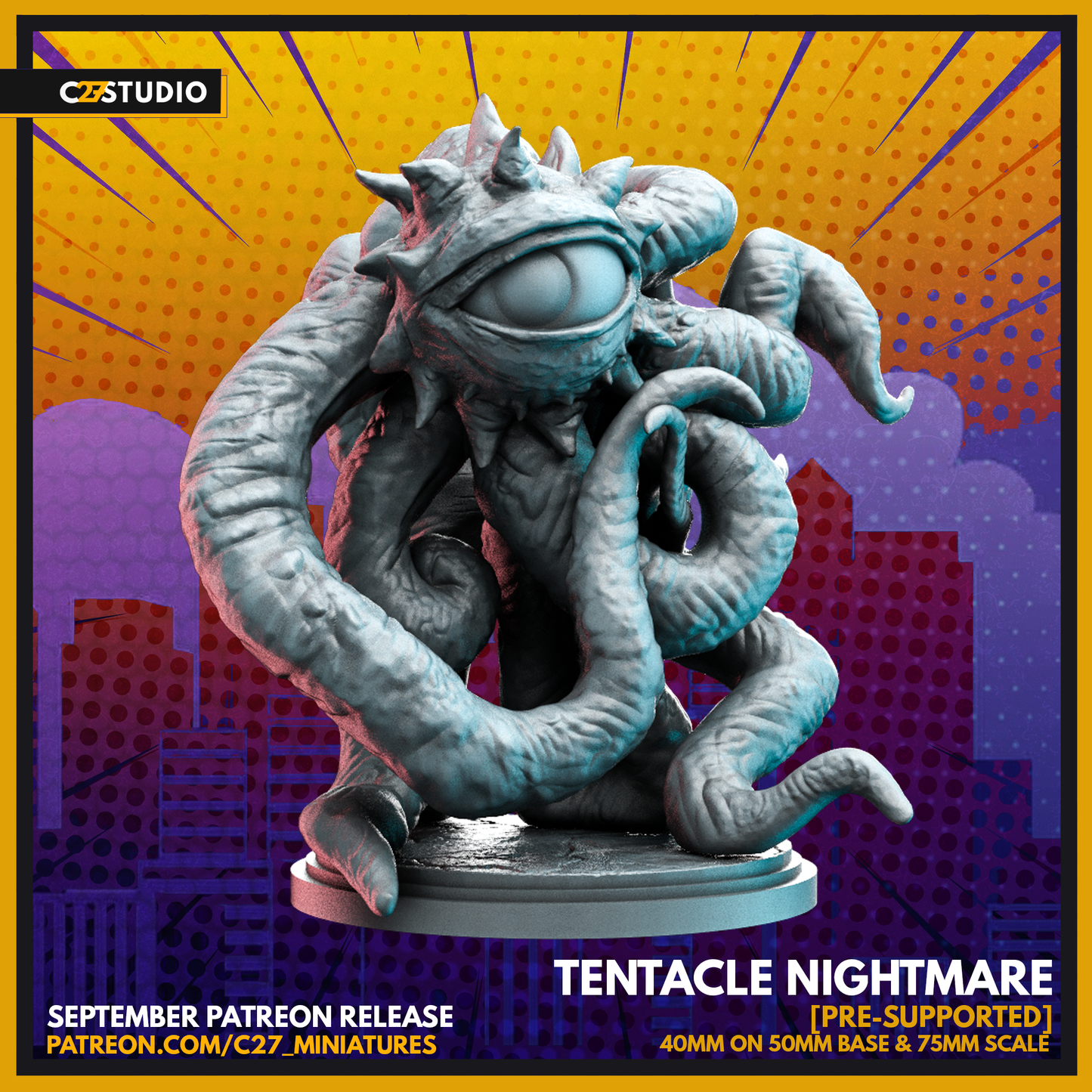 C27 Minis & Terrain September 2022 Release: Banshee, Black Noir, Iron Fist, Lady Deathstrike, Rocket Racoon, Sentinel, She Hulk, Shuma Gorath, Silver Samurai, Thor, Vindicator